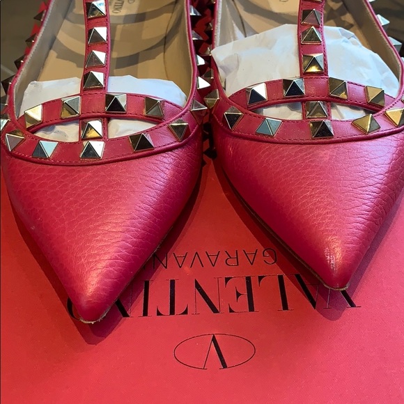 👏SOLD👏Red Valentino Rockstud Ballerina Flat - Picture 2 of 6
